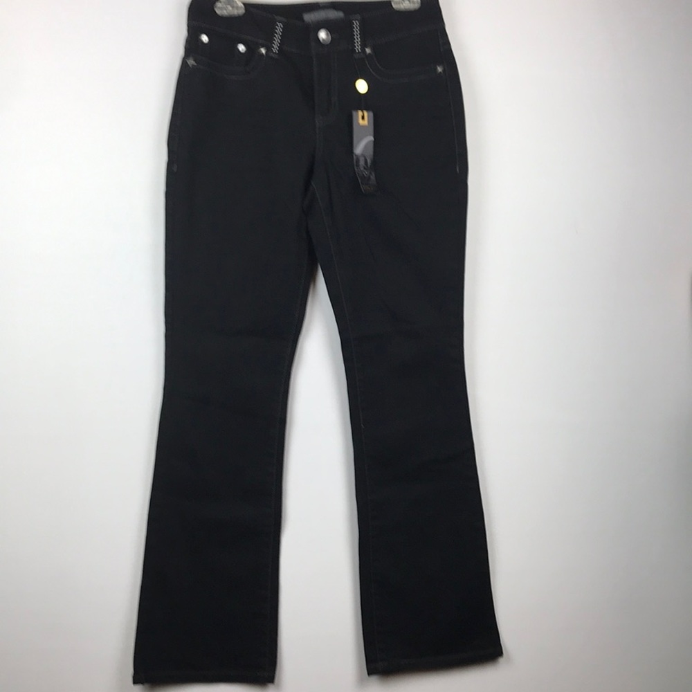 NINE WEST jEANS SZ4/26’waist 12 black Embellished